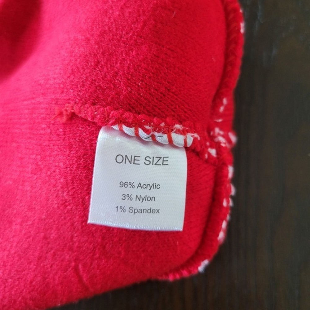 Christmas Reindeer Beanie Hat "OH DEER!" with Pom Pom - Picture 4 of 7